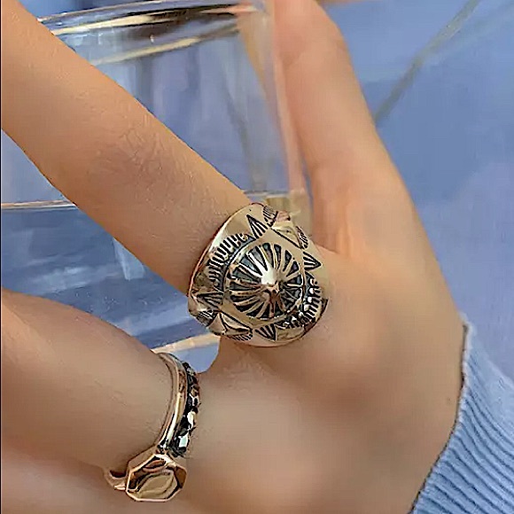 NEW STERLING SILVER RESIZABLE BOHO HIP HOP RETRO Y2K MINIMALIST RING - Picture 4 of 8